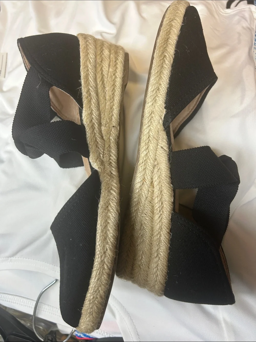 Life Stride Black Canvas Bow Espadrilles (SBED)